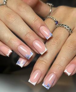 Nuevo Diseño, 10 <span class=keywords><strong>Uñas</strong></span> Postizas Acrílicas <span class=keywords><strong>Cortas</strong></span> <span class=keywords><strong>Cuadradas</strong></span> Hechas a Mano, <span class=keywords><strong>Uñas</strong></span> Postizas con Impresión, <span class=keywords><strong>Uñas</strong></span> Artificiales Personalizadas - Product Image 1