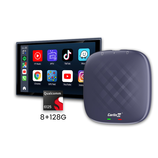 Carlinkit Portable Wired Carplay to Wireless Apps Dongle Tv Ai Box 128Gb Car Play Android Auto Adapter