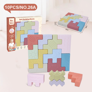 Nouveautés 2026 – Blocs de construction sensoriels Montessori en caoutchouc souple pour bébé, grand format, pour la dentition et l'éveil précoce - Product Image 6