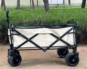 Collapsible Outdoor Garden Park Wagon Portable Beach Trolley Cart Camping Foldable Folding Wagon Garden Sport Cart