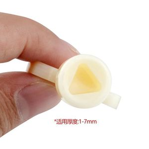 Triangular Hole Trash Can Key Universal PVC Material Silver for Drawer <b>Security</b> Door Use 1-7mm Thickness - Product Image 1