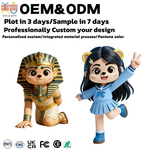 Figurines de collection personnalisées : Statues de jouets rétro, manteau trench, cheveux bouclés, figurines <span class=keywords><strong>pop</strong></span> en vinyle, cadeau, décoration, production - Product Image 3