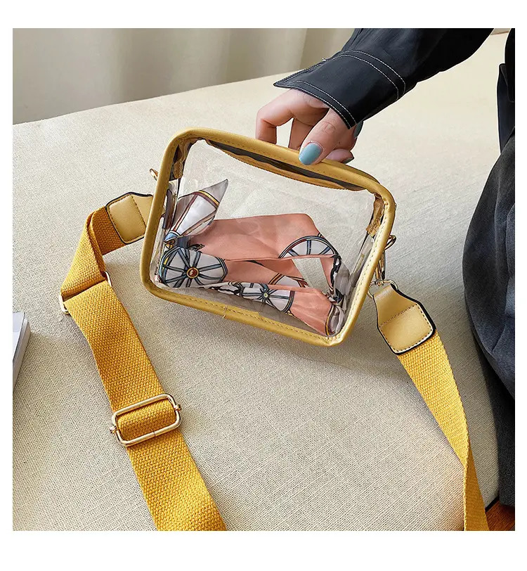 Fashion Entire Transparent PVC bag Customeization Mini Clear Women Crossbody Bag