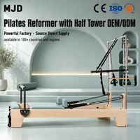 MJD-W23A Équipement de studio de Pilates professionnel, Reformer en bois avec demi-tournebrise pour la remise en forme commerciale et l'entraînement à domicile