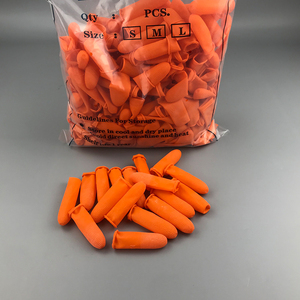 Jejor Fabrikant Industriële Stofvrije Wegwerp Antislip Oranje Latex Vingerbedden - Product Image 5