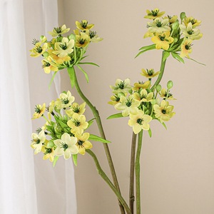 Fleurs artificielles en velours Haiyi, étoile de Bethléem, en soie blanche, pour mariage, décoration intérieure, remplisseurs de bouquets - Product Image 4