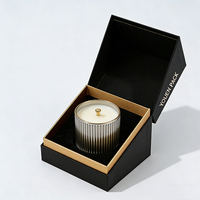 Boîte à bougies personnalisée avec logo imprimé, boîte cadeau rigide de luxe irisée avec insert en mousse, boîte d'emballage pour bougies parfumées d'aromathérapie