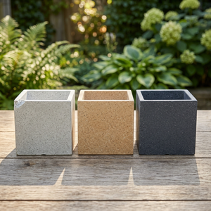Bac de Jardin Carré Moderne en Plastique Fait Main, Design Antique, avec Trou de Drainage, Durable et Écologique - Product Image 3