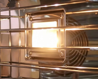 Support de lampe de four halogène G9 220V 25W de haute qualité, résistant à la chaleur 500°C, en céramique et verre inoxydable, 55x70mm, garantie 1 an