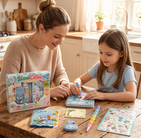 Kit de Journal Créatif DIY pour Enfants avec Autocollants, Timbres, Stylos, Carnet et Kit de Loisirs Créatifs pour Filles