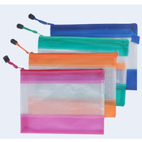 Sac de rangement personnalisé en PVC bicolore transparent imperméable givré pour dossiers en plastique sac de rangement organisateur fournitures de papeterie bureau