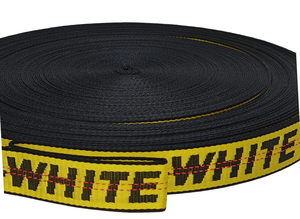 Fettuccia in jacquard <span class=keywords><strong>PP</strong></span> di lusso 0FF e WHlTE nylon per tracolla fascia - Product Image 3