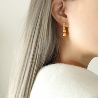 Boucles d'oreilles clous Gaovo minimalistes et polyvalentes en acier inoxydable avec symboles irréguliers, résistantes au ternissement, bijoux de mode pour femmes
