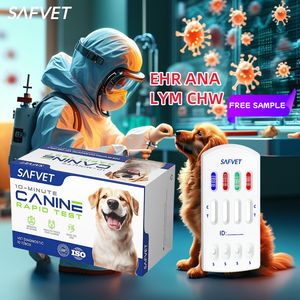 Safvet 신속 테스트 키트 Cpv Cdv 디스템퍼 파보 바이러스 지아르디아 렙토 수의사 심장 벌레 Ehr Bab Ana Lsh 라임 Chw Babesia 테스트 키트 개 - Product Image 2