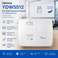Proyector Empresarial Optoma YDW5512 DLP 720P con 12000 Horas de Vida Útil de la Lámpara, 3800 Lúmenes con Fuente de Luz para Aulas