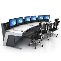 Poste de travail du centre de commande personnalisable, console moderne, bureau des employés