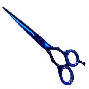 ASAP Ciseaux à cheveux à manche long de 6,0 pouces pour droitiers, en acier inoxydable à haute teneur en carbone, à pointe affûtée, design tendance, bleu titane - Product Image 2