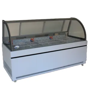 Modern Supermarket Food Display Sliding Glass Door Cabinet Cooler Refrigerator Deli Showcase