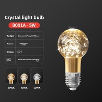Lampe suspendue minimaliste créative en acrylique cristal de luxe style diamant, ampoule LED E27/E14, 6000K Ra>95