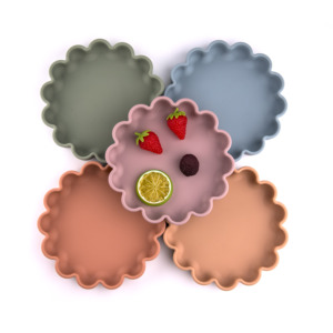 2024 nóng bán bé <span class=keywords><strong>Silicone</strong></span> Hoa bữa ăn tối tấm BPA miễn phí cốc hút Toddler <span class=keywords><strong>Silicone</strong></span> ăn tấm - Product Image 6