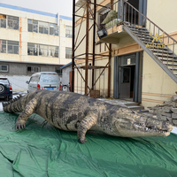 Jouet gonflable publicitaire en forme de crocodile pour événements zoologiques, crocodile gonflable géant personnalisé pour idées de fêtes