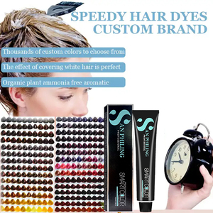Crème colorante pour cheveux <span class=keywords><strong>de</strong></span> qualité supérieure, biologique, sans PPD, pour usage professionnel en salon, 52 couleurs, 100 ml, semi-permanente, faible teneur en ammoniaque - Product Image 2