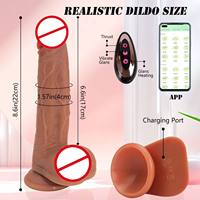 Dildo en silicone liquide chaud avec fonction de poussée, vibration et chauffage, télécommande, pénis artificiel réaliste, vibromasseur pour femmes