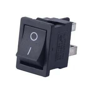 High Quality Mini Black ON-OFF 2 Position 4Bent Pin IP40 Plastic Rocker Switch For Equipment Using