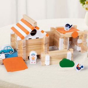 Ensemble de construction polyvalent DIY : Planches de construction, jouet de construction comprenant 114 blocs en bois, jouet éducatif STEM - Product Image 4
