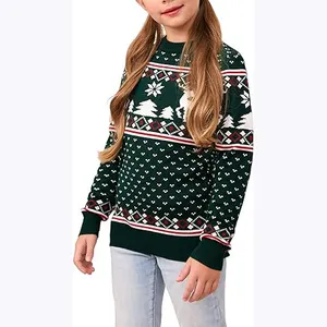 Custom Kids Christmas Sweaters Baby Boys Girls Fashion Kids Knit Sweater Christmas Sweater