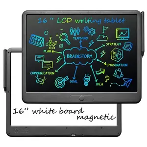 16インチ卸売キッズ磁気絵画ボードホワイトボード両面描画LCDライティングタブレット黒板