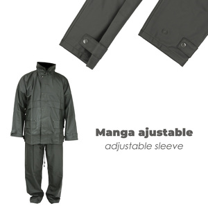 Traje Impermeable de Poliuretano Verde, Talla 9-XXL - Product Image 6
