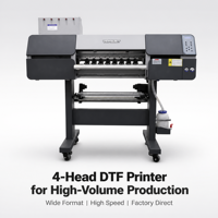 VERSIJET 4 Head Digital Integrated DTF T-Shirt Printer Otomatis Roll-To-Roll Tinta Pigmen Multiwarna Baru Garansi 1 Tahun