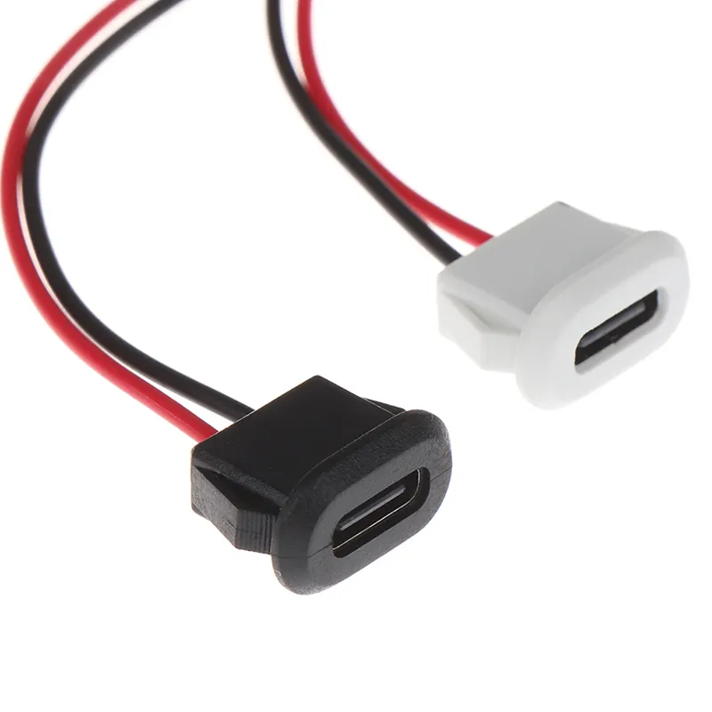 USB Type CコネクタType-Cカードバックル付きメス3A大電流急速充電ジャックポートUSB-C充電器プラグソケット