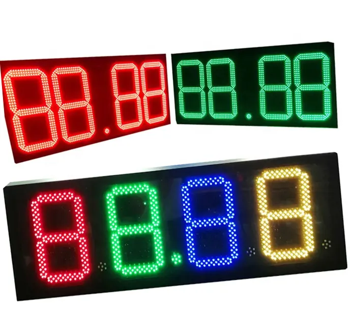 Led ánh sáng giá gas dấu hiệu hiển thị sử dụng thiết bị dấu hiệu giá cho trạm xăng Giá bán lẻ trạm xăng