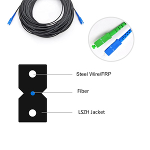 Nhà sản xuất LSZH Áo khoác chống cháy <span class=keywords><strong>FTTH</strong></span> gjxfh sợi thả cáp cho mạng trong nhà sợi cáp quang với SC kết nối - Product Image 1