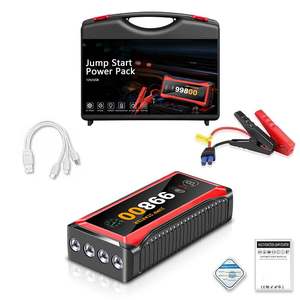 Démarreur de <span class=keywords><strong>voiture</strong></span> 99800mAh 3500A Courant de pointe Démarrage rapide avec lampe de poche Pack de démarrage Câbles de sécurité avec charge rapide USB - Product Image 5