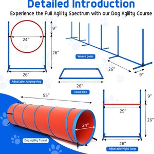 कुत्ते चपलता सुरंग प्रशिक्षण उपकरण आउटडोर आंगन इंटरैक्टिव खिलौना बाधा प्रशिक्षण खेल छोटे पालतू जानवर - Product Image 3
