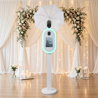 Stand Foto Booth iPad Berbahan Metal, Kios Selfie Portabel dengan Rangka Stabil untuk Pemotretan Acara Pesta Pernikahan