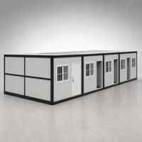 Casa Contenedor Plegable Directa de Fábrica, 20 pies, Alojamiento Prefabricado para Estudiantes y Personal, Dormitorio de Estructura de Acero Apilable de Plegado Rápido