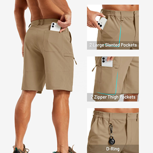 Shorts d'aventure pour hommes, très demandés, légers, pour activités de plein air, avec poches zippées, taille ajustable, pour la randonnée et les voyages, OEM - Product Image 5
