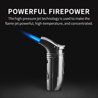 Briquets torche tout-en-un portables de voyage jet flamme rechargeable cigare butane briquet torche personnalisé cigare