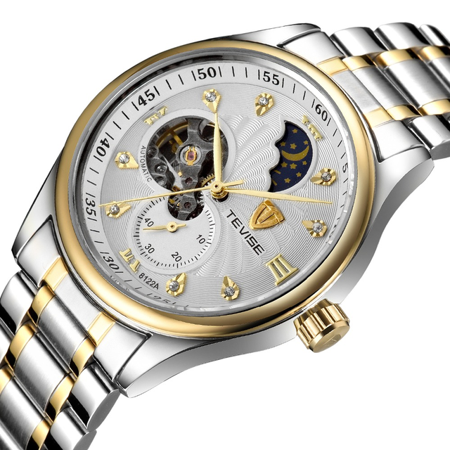 8122A Chronograph Movement Wristwatch Water Resistance Luminous Fashion Steel Watch for Men