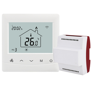 Thermostat programmable Modbus RTU 24V AC au design moderne pour unité de ventilation à effet de vapeur, contrôle de la température ambiante pour appartements - Product Image 6
