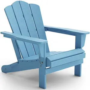 Adirondack-silla impermeable de plástico para Patio y jardín, muebles plegables de alta calidad