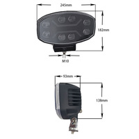 Feux antibrouillard/phares de conduite LED 10 pouces, projecteur pour camion 24V, phare LED 4x4 blanc ambre, feux pour remorques