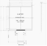4 Zoll 3,95 Zoll 720x720 Quadratisches LCD-Display Quadratischer Bildschirm LCD Benutzerdefiniertes MIPI-Treiberboard Raspberry Pi5 Touchscreen-Anzeigemodul