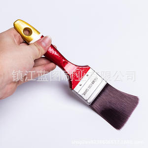 Brocha Plana para Pintar de 13-19mm con Fibra PET, Mango de Abedul, Transparente Rojo Vino, Origen Zhenjiang, Soporte OEM - Product Image 3