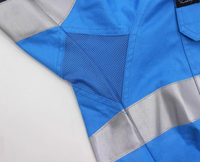 Vêtements de travail de sécurité réfléchissants haute visibilité Chemises de construction de routes à manches longues Logo d'équipe personnalisé ventilé dans le dos