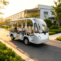 Voiture électrique de tourisme ouverte pour 11 passagers, autonomie de 50-60 milles, moteur 4000W, pour le transport en navette des centres de villégiature et des aéroports
